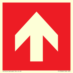 Up arrow (white on red background)
